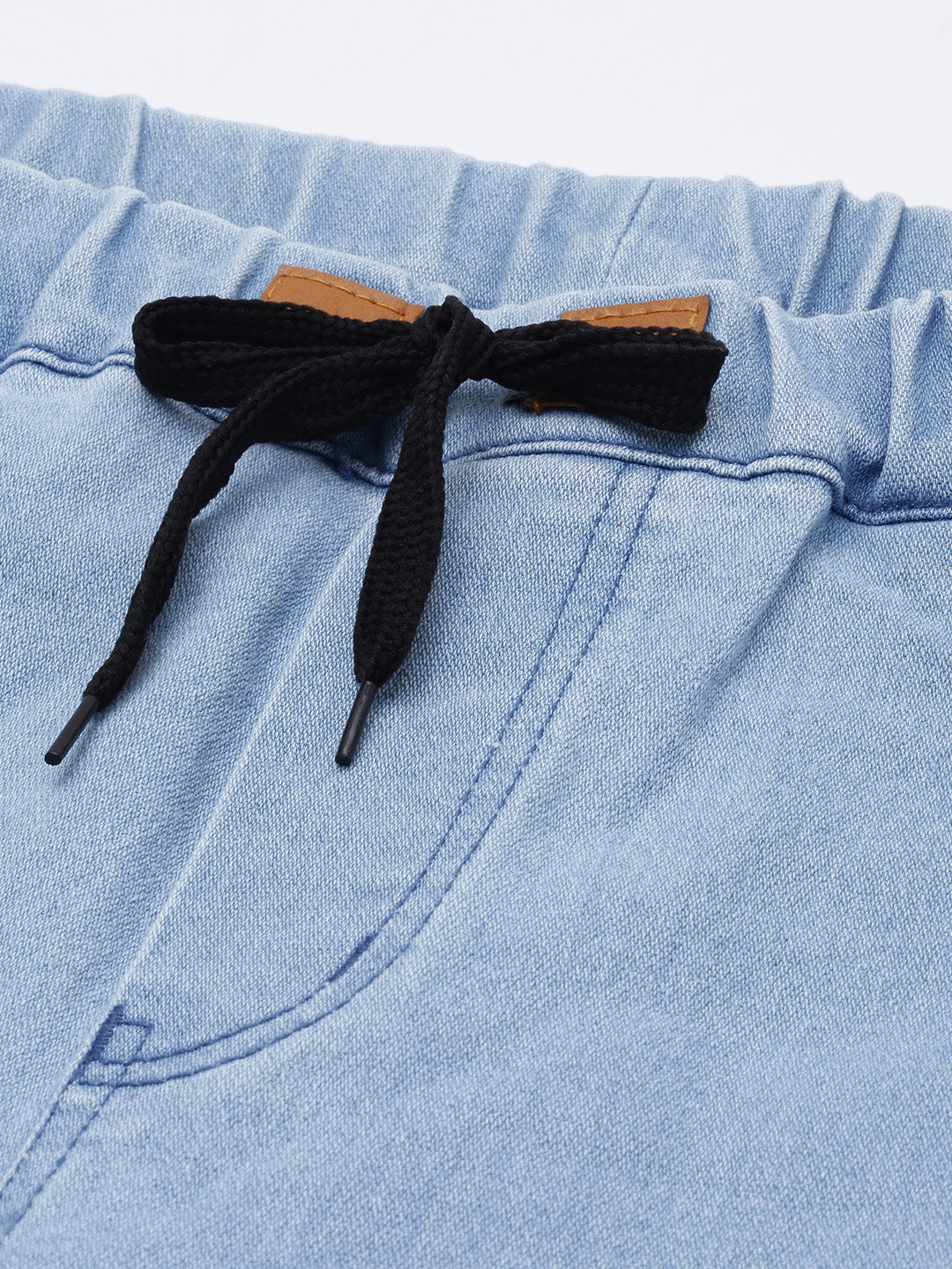 Men's Ice Blue Slim Fit Washed Jogger Jeans Stretchable