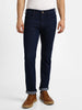 Men's Dark Blue Regular Fit Washed Jeans Stretchable