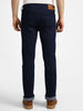 Men's Dark Blue Regular Fit Washed Jeans Stretchable