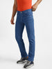 Men's Light Blue Regular Fit Washed Stretchable Jeans
