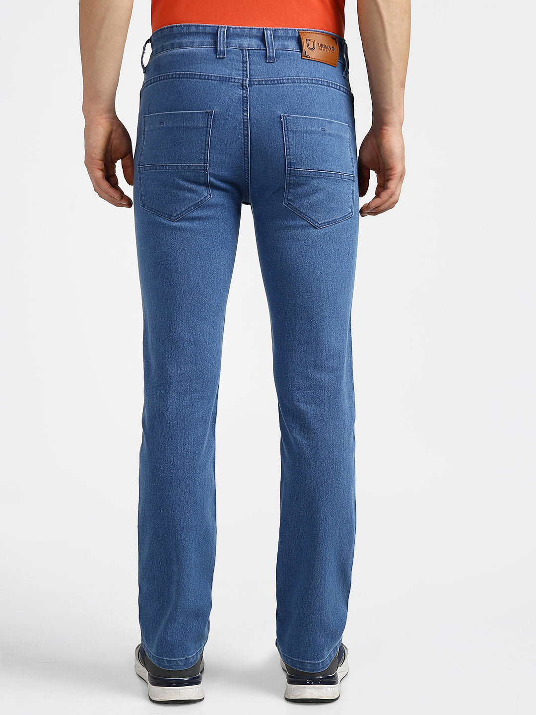 Urbano Fashion Men's Light Blue Regular Fit Washed Jeans Stretchable