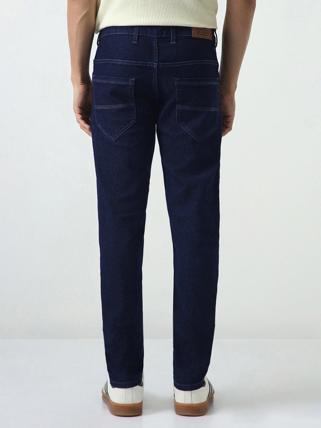 Men's Dark Blue Slim Fit Denim Jeans Stretchable