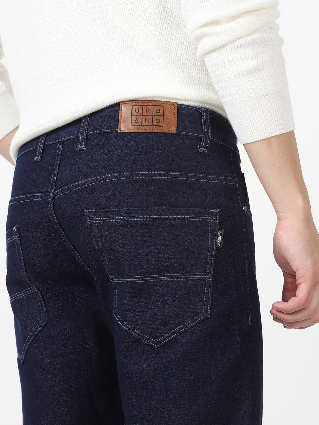 Men's Dark Blue Slim Fit Denim Jeans Stretchable