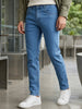 Men's Light Blue Slim Fit Denim Jeans Stretchable
