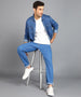 Men's Light Blue Regular Fit Washed Jeans Stretchable