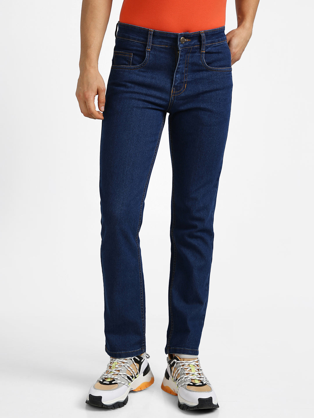 Urbano Fashion Men's Blue Regular Fit Jeans Stretchable