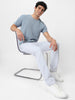 Men's Whitish Grey Regular Fit Washed Jeans Stretchable