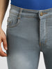 Urbano Men Light Grey Regular Fit Washed Stretchable Jeans