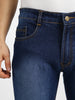 Men's Blue Regular Fit Washed Jeans Stretchable