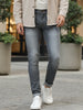 Men's Grey Slim Fit Washed Jeans Stretchable