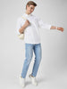 Men's Ice Blue Slim Fit Washed Jeans Stretchable
