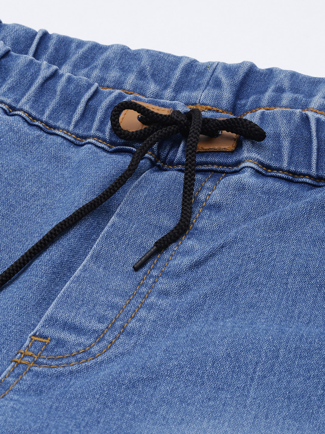 Men's Light Blue Slim Fit Washed Jogger Jeans Stretch