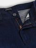 Men's Dark Blue Regular Fit Washed Jeans Stretchable
