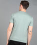Urbano Fashion Men's Light Green Graphic Printed Round Neck Half Sleeve Slim Fit Cotton T-Shirt