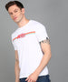 Urbano Fashion Men's White Graphic Printed Round Neck Half Sleeve Slim Fit Cotton T-Shirt