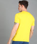 Urbano Fashion Men's Lime Yellow Graphic Printed Round Neck Half Sleeve Slim Fit Cotton T-Shirt
