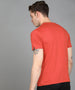 Urbano Fashion Men's Orange Graphic Printed Round Neck Half Sleeve Slim Fit Cotton T-Shirt