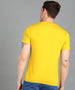 Urbano Fashion Men's Yellow Graphic Printed Round Neck Half Sleeve Slim Fit Cotton T-Shirt