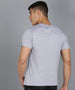 Urbano Fashion Grey Melange Men's Graphic Printed Round Neck Half Sleeve Slim Fit Cotton T-Shirt