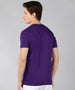 Urbano Fashion Men's Purple Solid Henley Neck Slim Fit Half Sleeve Cotton T-Shirt