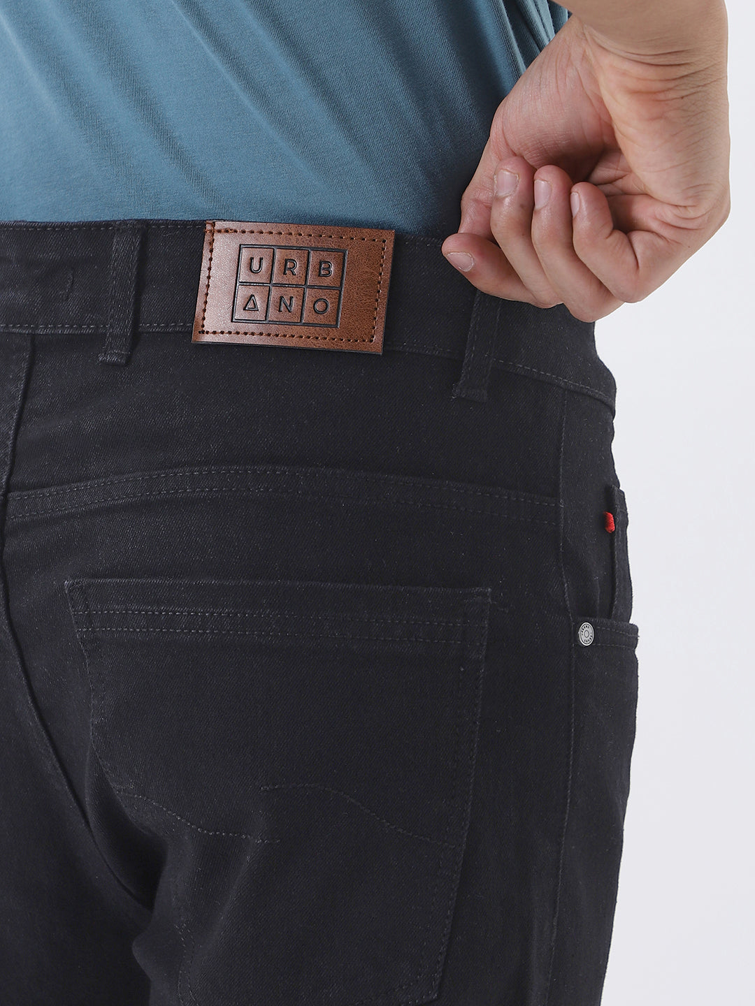 Men's Black Slim Fit Solid Jeans Stretchable