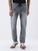 Men's Light Grey Slim Fit Stretch Jogger Jeans