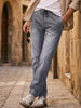 Men's Light Grey Slim Fit Stretch Jogger Jeans