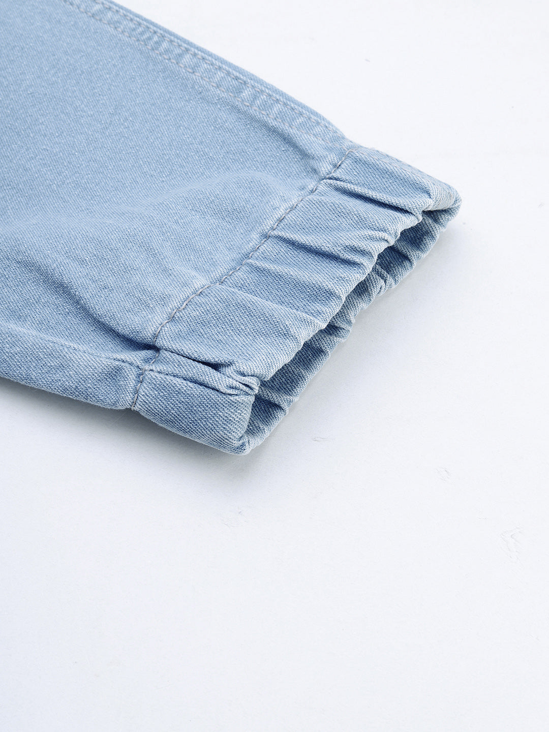 Men's Ice Blue Slim Fit Washed Jogger Jeans Stretchable