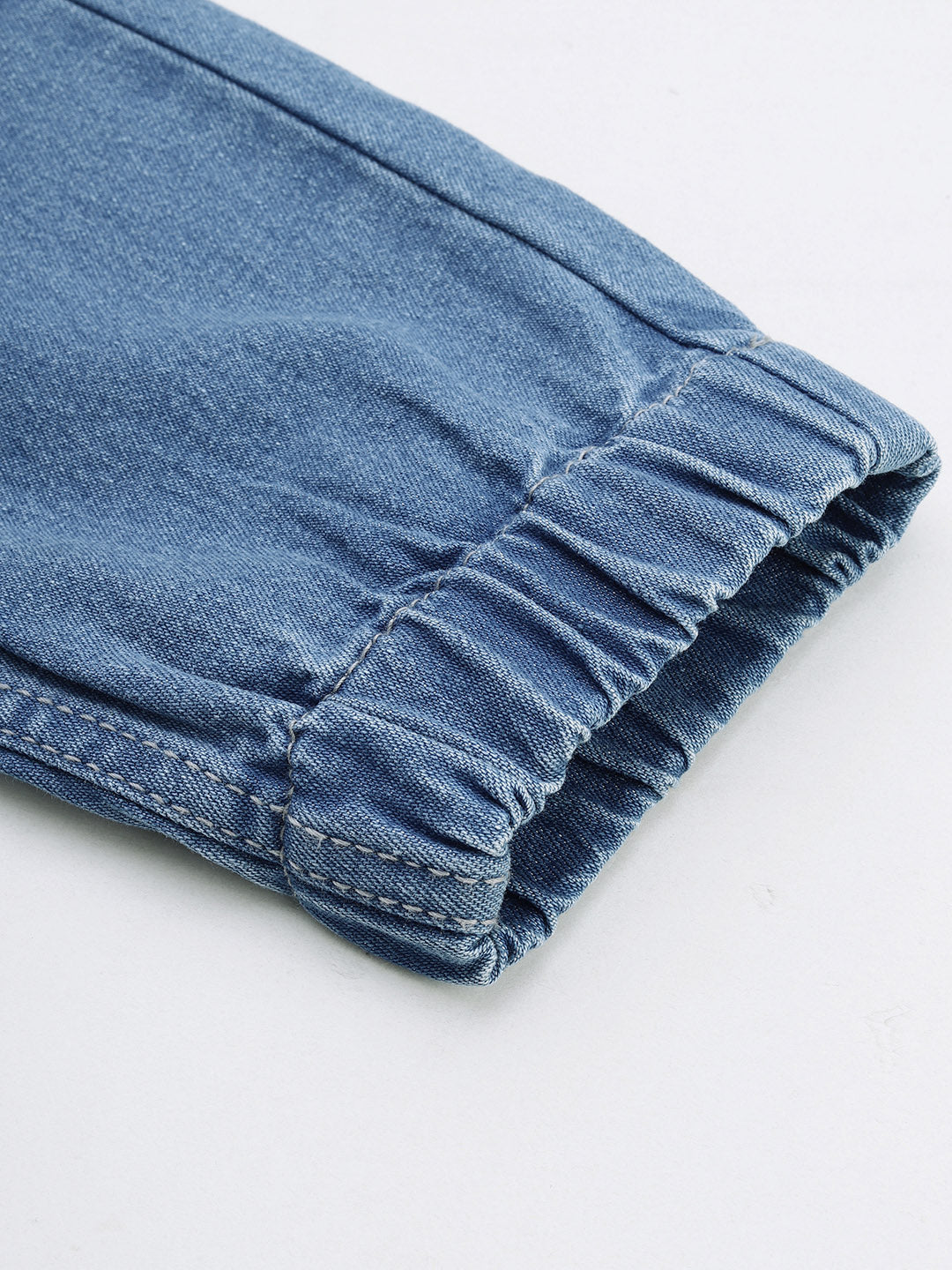 Men's Light Blue Slim Fit Washed Jogger Jeans Stretchable