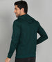 Urbano Fashion Men's Dark Green Regular Fit Printed Full Sleeve Winterwear Hooded Sweatshirt