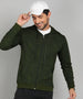 Urbano Fashion Men's Olive Green Regular Fit Printed Full Sleeve Winterwear Hooded Sweatshirt
