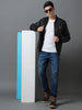 Men's Black Full Sleeve Zippered Bomber Jacket