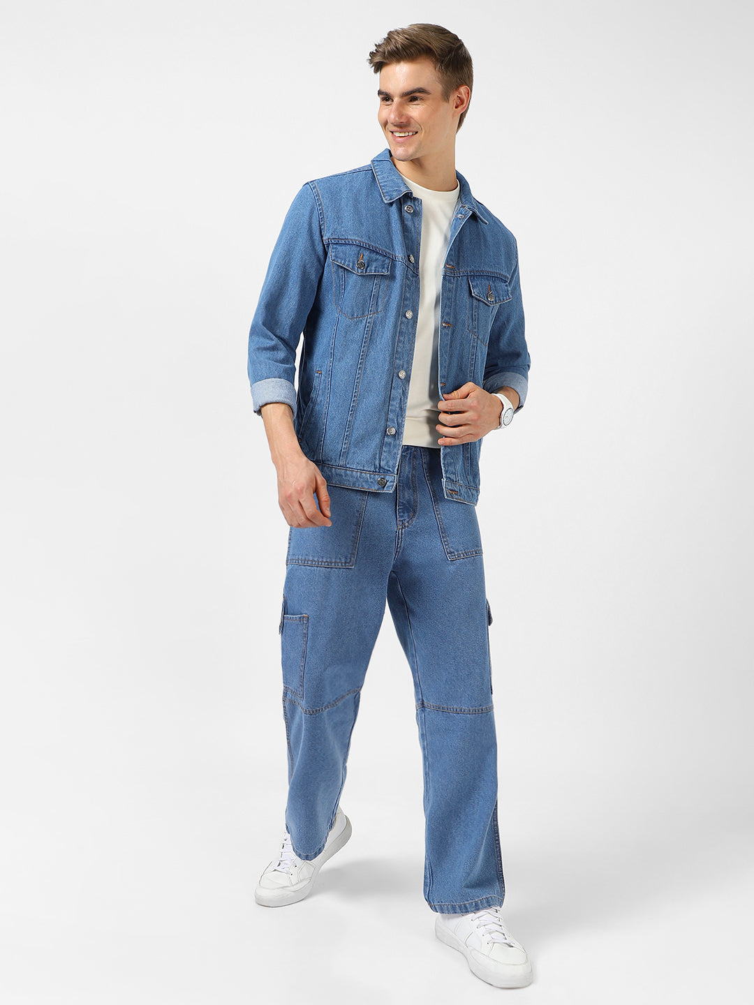 Light Blue Denim Mens Washed Denim Jacket Light Blue Denim Jacket