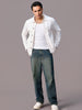 Men's White Regular Fit Washed Full Sleeve Denim Jacket