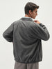 Men's Light Grey Relaxed Fit Full Sleeve Harrington Denim Jacket