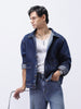 Men's Blue Relaxed Fit Full Sleeve Utility Denim Jacket