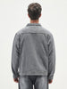 Men's Grey Relaxed Fit Full Sleeve Utility Denim Jacket