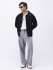 Men's Black Relaxed Fit Full Sleeve Utility Denim Jacket