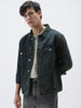 Men's Dark Blue Regular Fit Washed Full Sleeve Denim Jacket