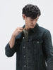 Men's Dark Blue Regular Fit Washed Full Sleeve Denim Jacket