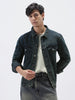 Men's Dark Blue Regular Fit Washed Full Sleeve Denim Jacket