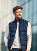 Men's Blue Sleeveless Zippered Puffer Jacket