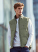 Men's Green Sleeveless Zippered Puffer Jacket