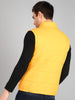 Men's Mustard Sleeveless Zippered Puffer Jacket