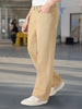 Men's Beige Loose Baggy Fit Washed Jeans Non-Stretchable