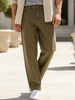 Men's Dark Olive Loose Baggy Fit Washed Jeans Non-Stretchable