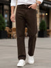 Men's Dark Brown Loose Baggy Fit Washed Denim Jeans Non-Stretchable