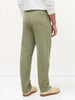 Men's Sage Green Loose Baggy Fit Washed Denim Jeans Non-Stretchable