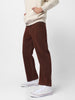 Men's Brown Loose Fit Washed Jeans Non-Stretchable