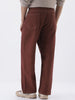 Men's Brown Loose Fit Washed Jeans Non-Stretchable